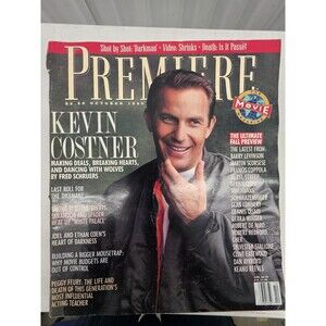 PREMIERE Kevin Costner October 1990 Dancing With Wolves Movie Magazine